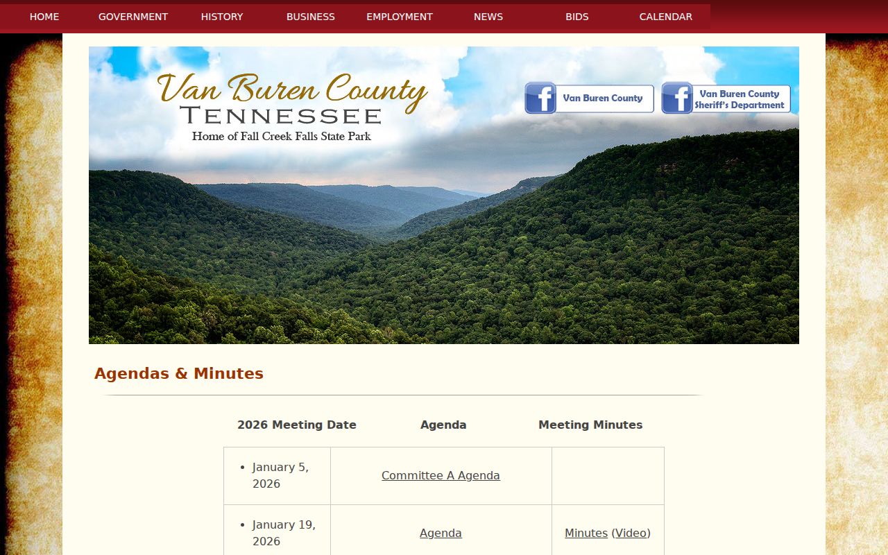Van Buren County criminal justice commission minutes archive